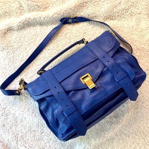 Proenza Schouler PS1 Medium Blue Leather Bag